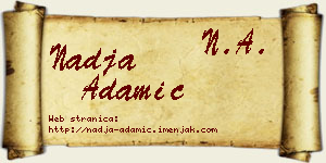 Nadja Adamić vizit kartica